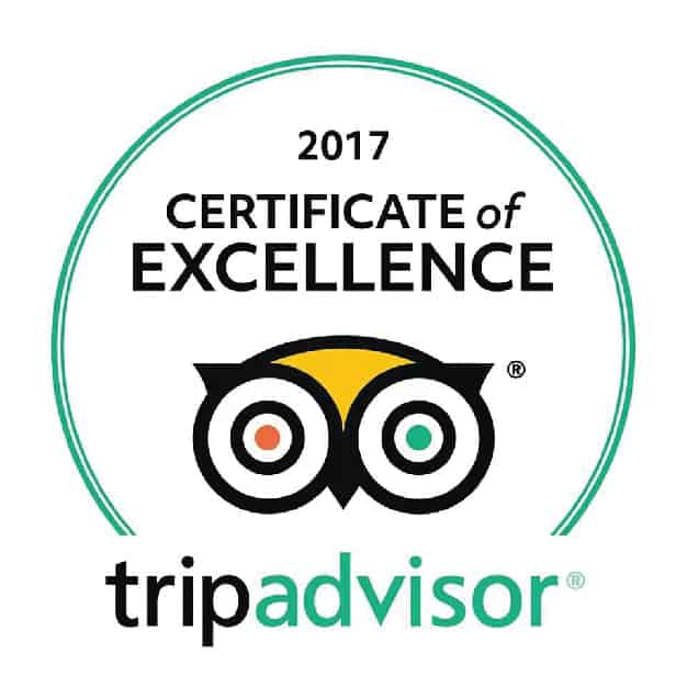 2017 Certificate of Excellence, TripAdvisor. Sandlapper awards
