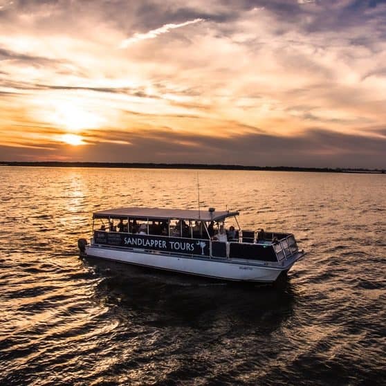 charleston boat tours sunset